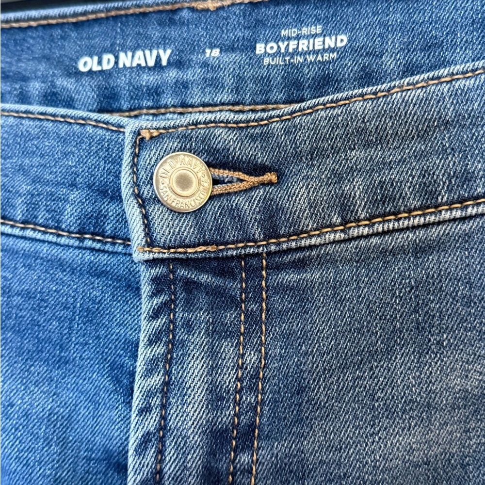 Old Navy Women's Blue Boyfriend Jeans Size 18 - Picture 2 of 4